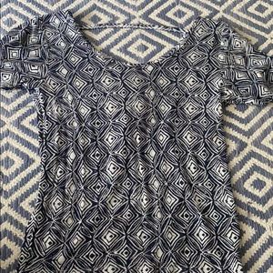 Cute blue patterned crop top